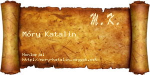 Móry Katalin névjegykártya