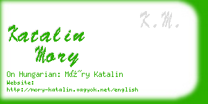 katalin mory business card